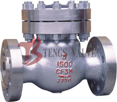 High Pressure Swing Type Check Valve Cast Steel 1500LB HF Seat With Bolted Cover