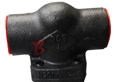 Стеклянный стальной подъемный чековый клапан, A105N, класс 800, Dn25, 1in, SW, API602